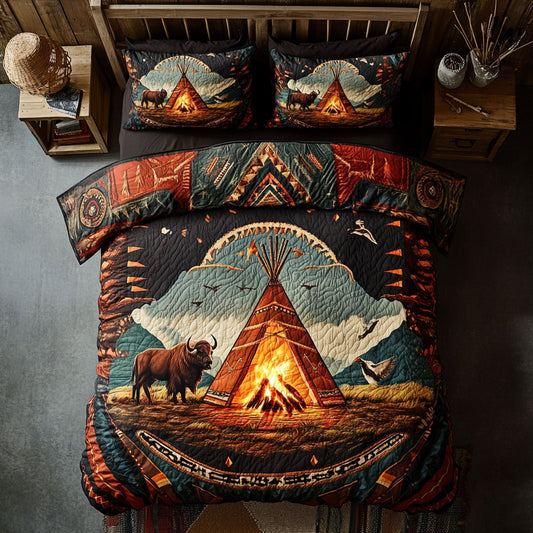 Native American Teepee WU2301025CL Duvet Cover Set