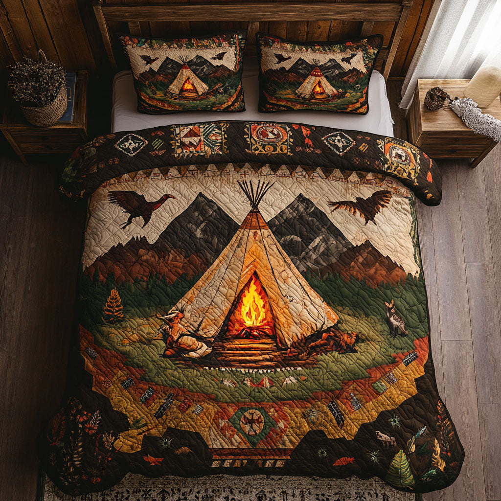 Native American Teepee WU2301029CL Duvet Cover Set