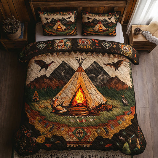 Native American Teepee WU2301029CL Duvet Cover Set