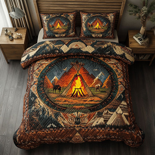 Native American Teepee WU2301030CL Duvet Cover Set