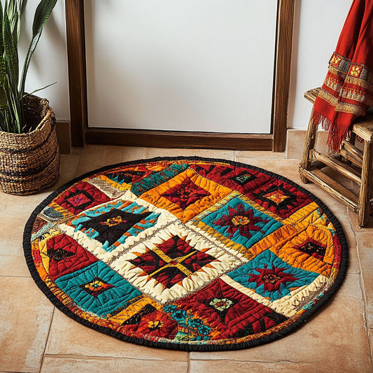 Native American Tribal Heritage WU2103011CL Quilted Round Mat