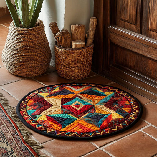 Native American Tribal Heritage WU2103013CL Quilted Round Mat