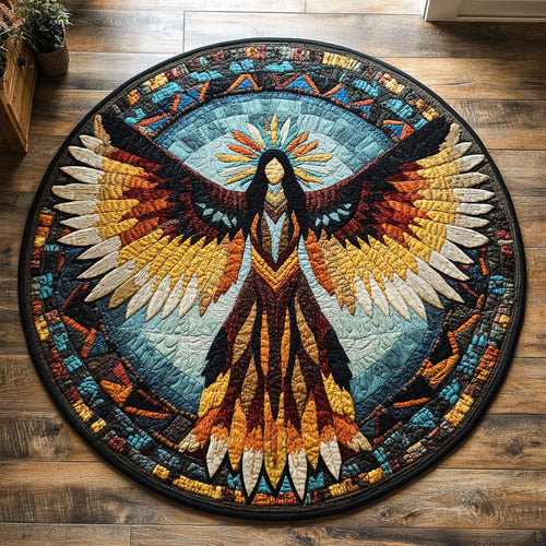 Native American Tribal Heritage WU2403037CL Quilted Round Mat