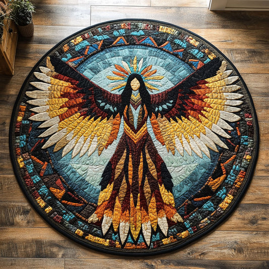 Native American Tribal Heritage WU2403037CL Quilted Round Mat