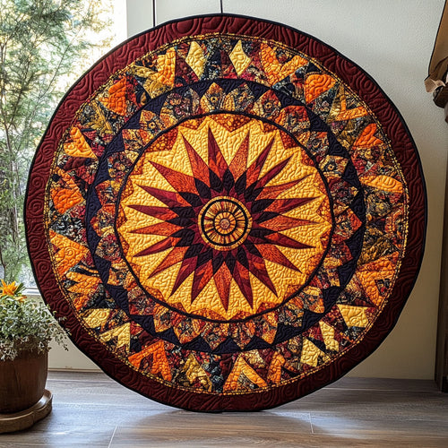 Native American Tribal Mandala WU2003010CL Quilted Round Mat