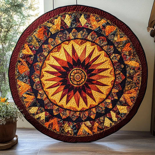 Native American Tribal Mandala WU2003010CL Quilted Round Mat