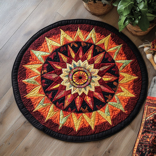 Native American Tribal Mandala WU2003011CL Quilted Round Mat