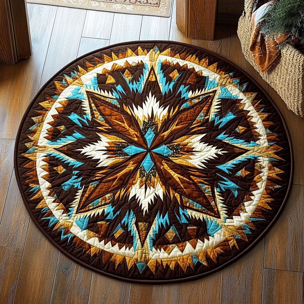 Native American Tribal Mandala WU2003118CL Quilted Round Mat