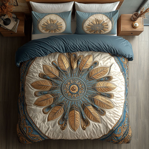 Native American Turquoise Mandala WU1902021CL Duvet Cover Set