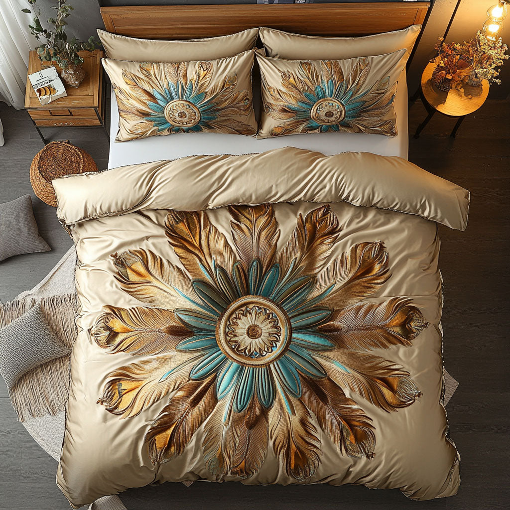 Native American Turquoise Mandala WU1902022CL Duvet Cover Set