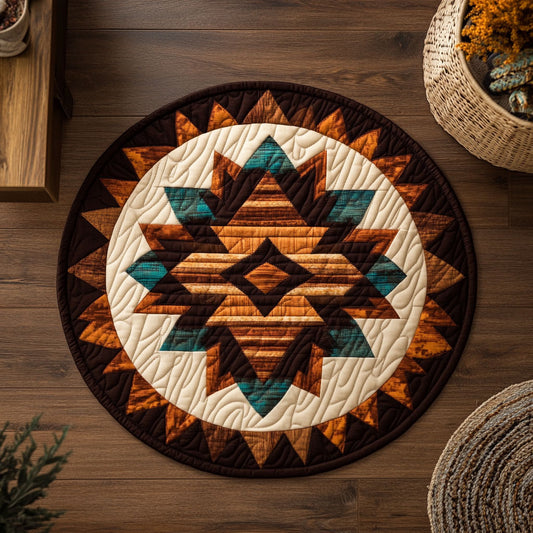 Native Pattern WX2103138CL Quilted Round Mat