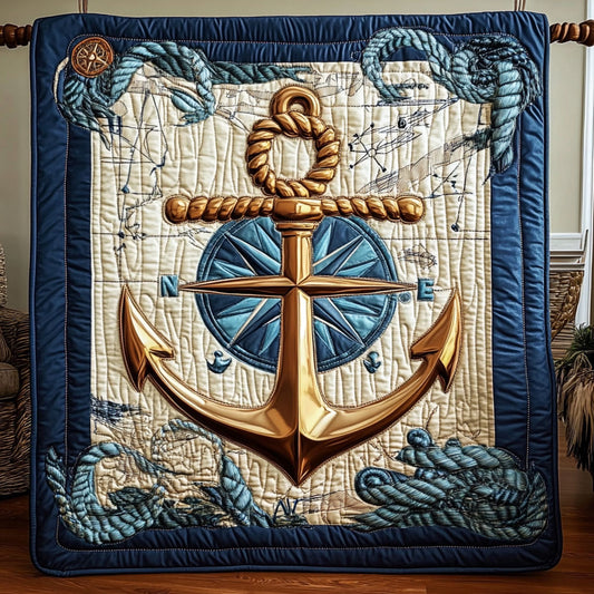 Nautical Compass And Anchor WY0708076CL Quilt