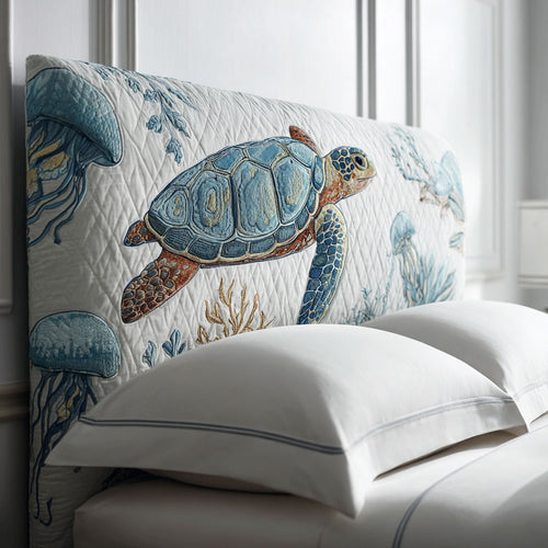 Ocean Turtle WJ1712028CL Quilted Headboard Slipcover
