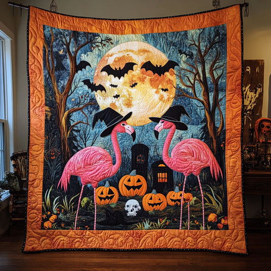 October Flamingo WY0808033CL Quilt