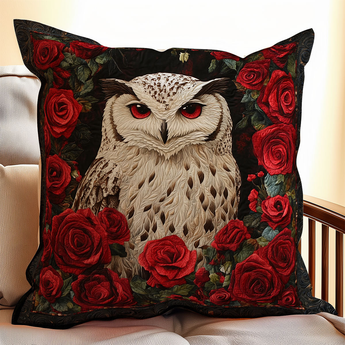 Owl Floral WX0303138CL Quilt Pillow Case