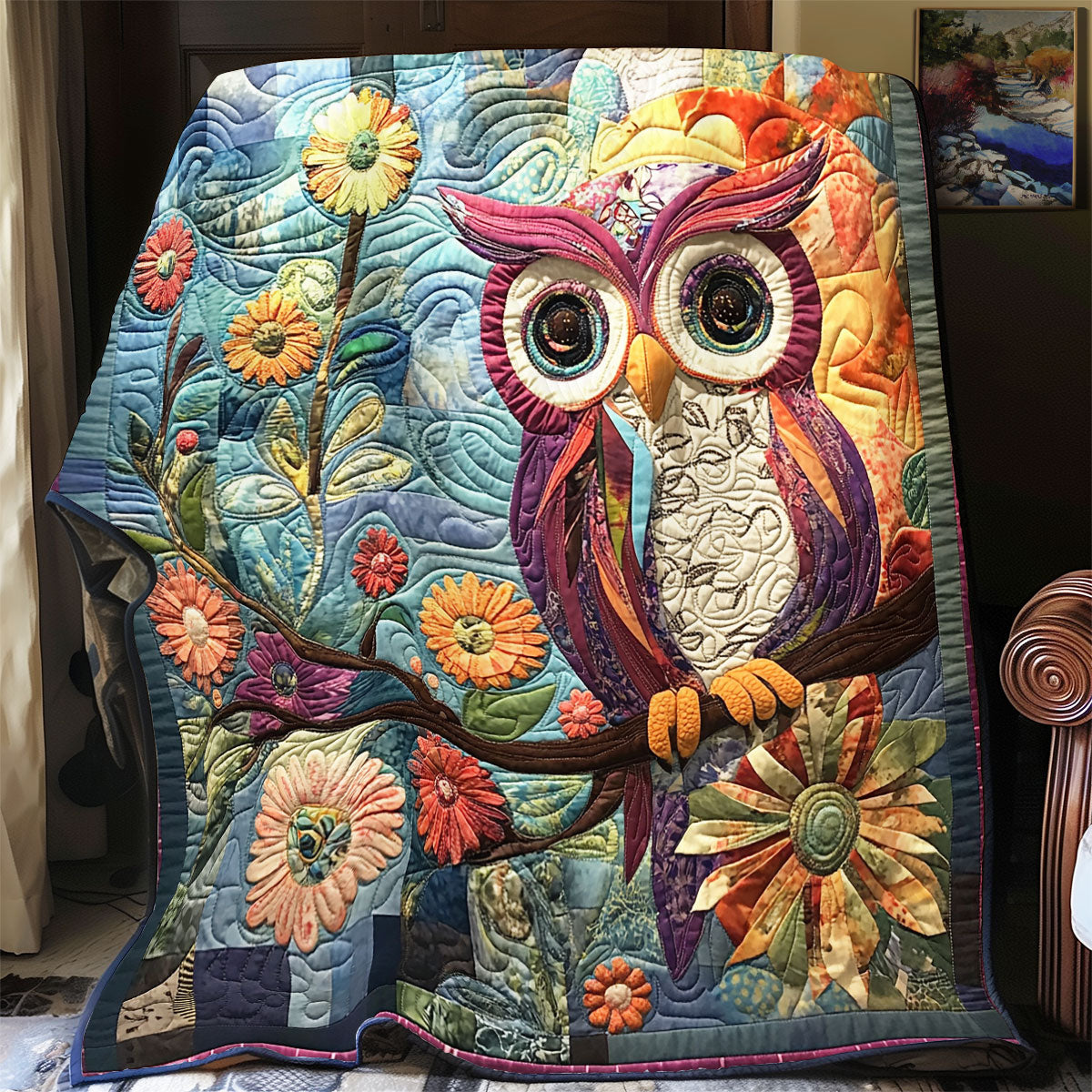 Owl Flower WX1703037CL Quilt