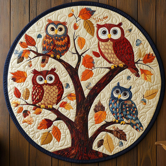 Owl Tree WX2203124CL Quilted Round Mat