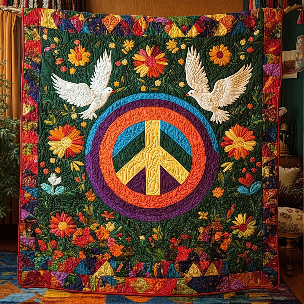 Peace And Love WY0708080CL Quilt