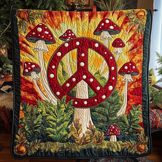 Peace Mushroom WY0708084CL Quilt