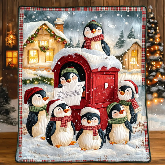 Penguin Snowy Cabin WN1511073CL Quilt