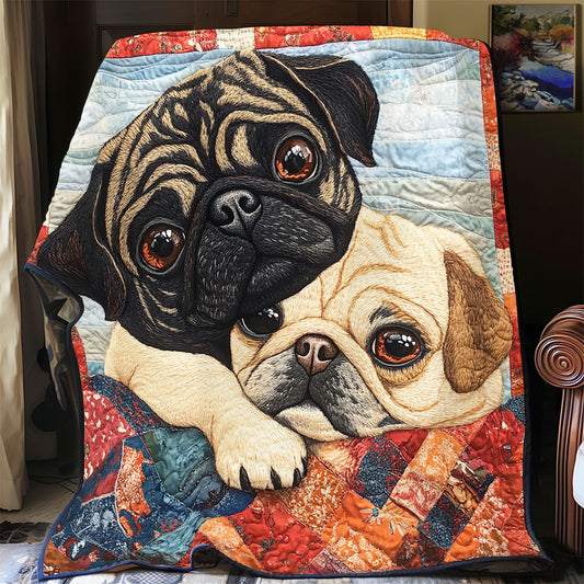 Pug Cuddle WU2612025CL Quilt