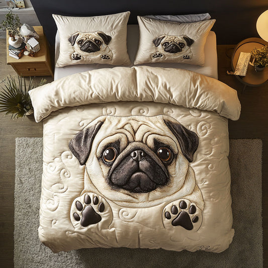 Pug Look At My Paws WU1102005CL Duvet Cover Set