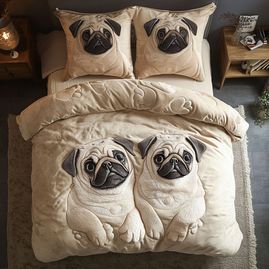 Pug Look At My Paws WU1102006CL Duvet Cover Set