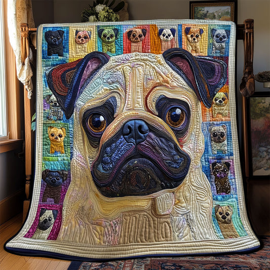 Pug Paradise YR0402022CL Quilt