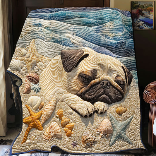 Pug Sleeping WX2003027CL Quilt