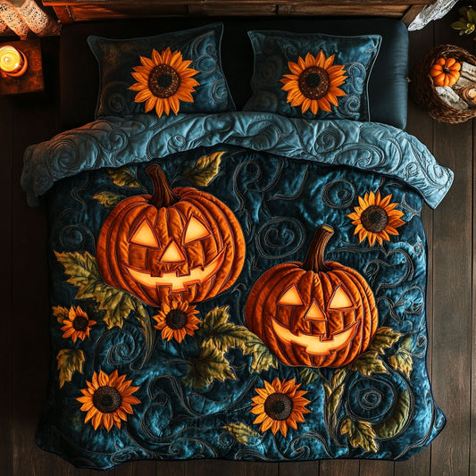 Pumpkin And Sunflowers WY0708038CL Duvet Cover Set