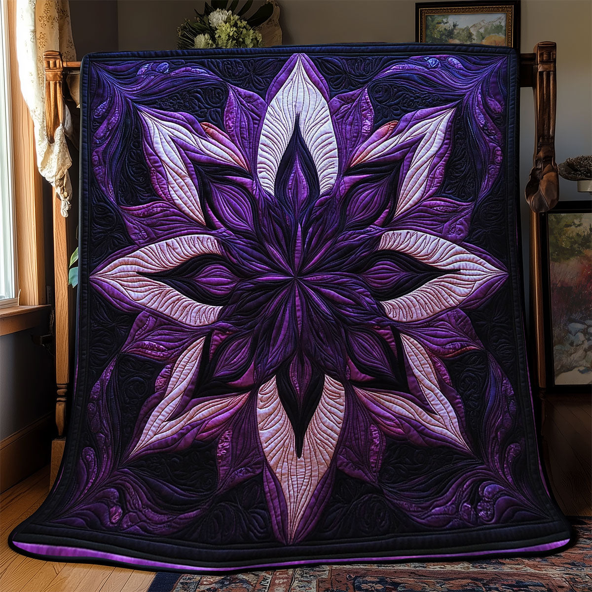 Puple Star Patchwork YR0802013CL Quilt