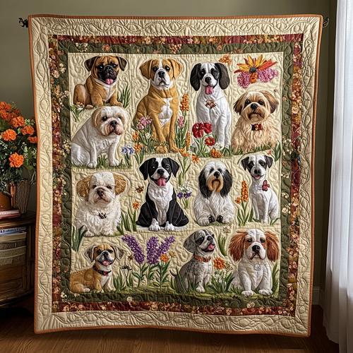 Puppy Love in Stitches YR0301018CL Quilt