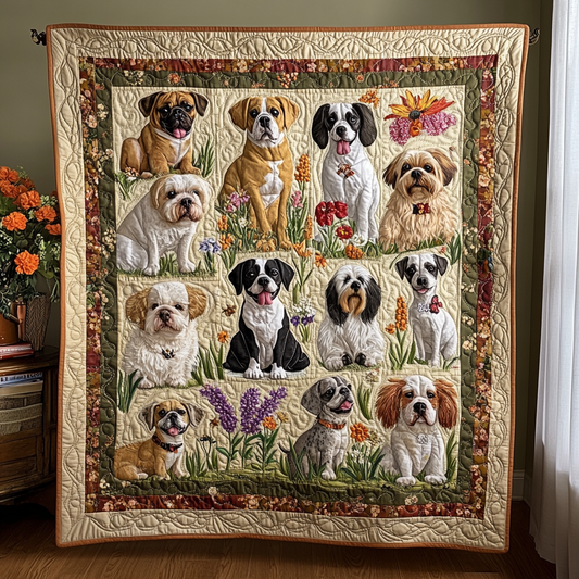 Puppy Love in Stitches YR0301018CL Quilt