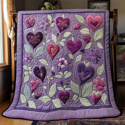 Purple Bloom of Love YR0902006CL Quilt