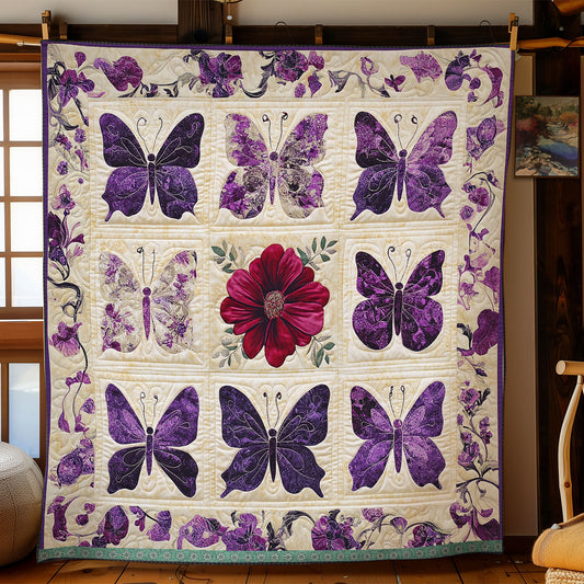 Purple Butterfly WX2103027CL Quilt