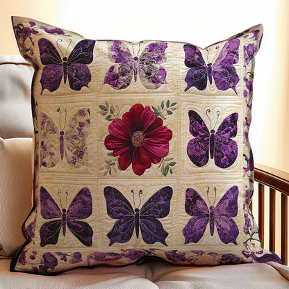 Purple Butterfly WX2103062CL Quilt Pillow Case