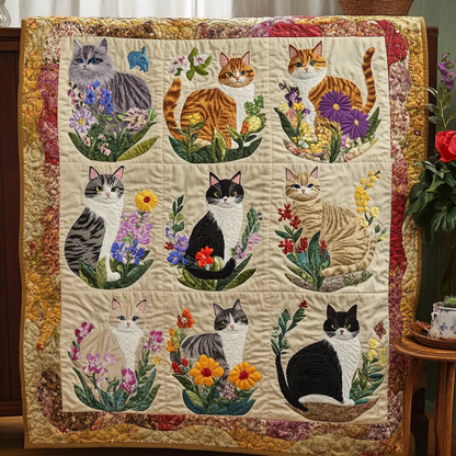 Purr Fect Garden YR0301019CL Quilt