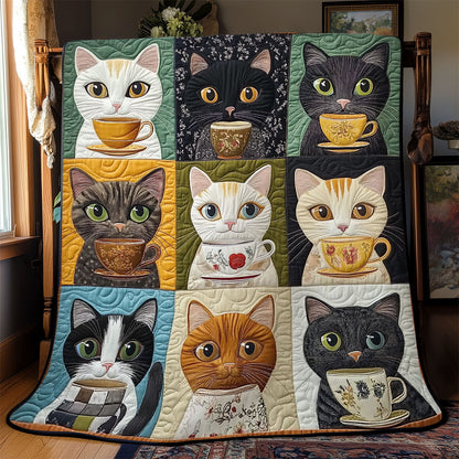 Purrfect Cups Patchwork YR0402036CL Quilt