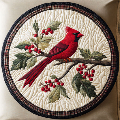 Red Cardinal WX2203128CL Quilted Round Mat