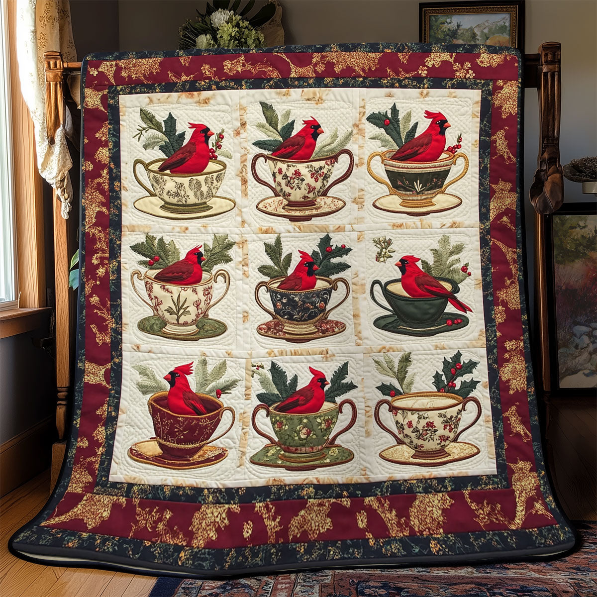 Red Cardinal YR0602004CL Quilt