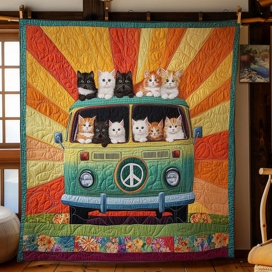 Retro Camper Cat WN1511097CL Quilt