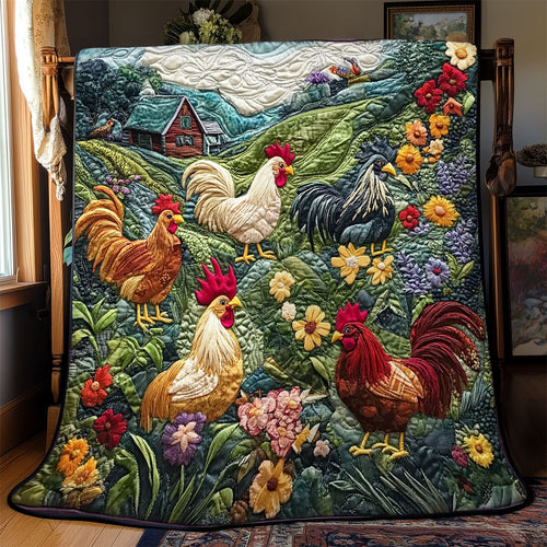 Rooster Meadow YR0302013CL Quilt