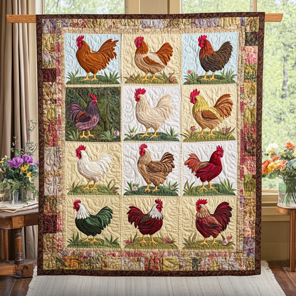 Rooster Row YR0301025CL Quilt