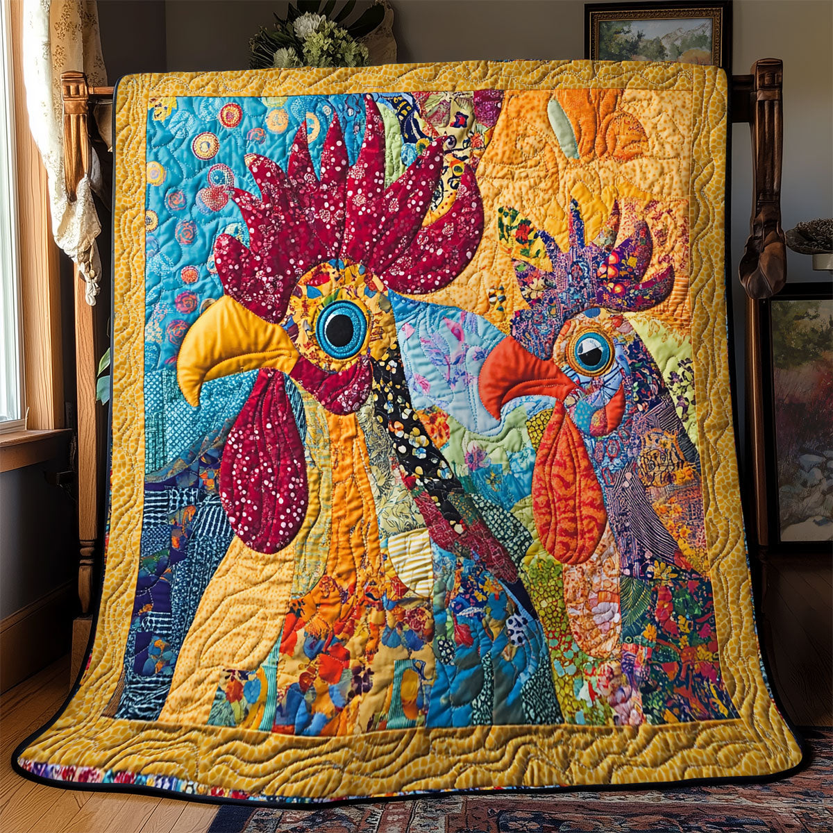 Rooster Vintage YR1802011CL Quilt