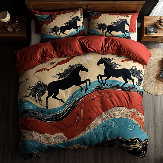 Running Horses WU2201053CL Duvet Cover Set