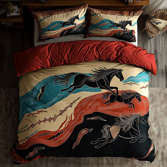 Running Horses WU2201055CL Duvet Cover Set