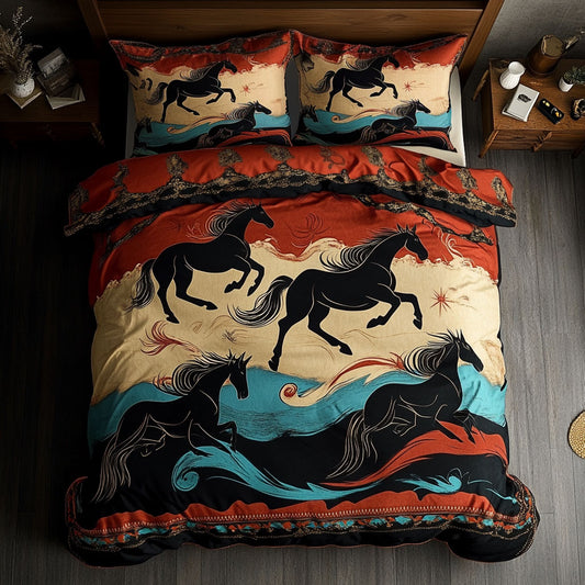 Running Horses WU2201056CL Duvet Cover Set