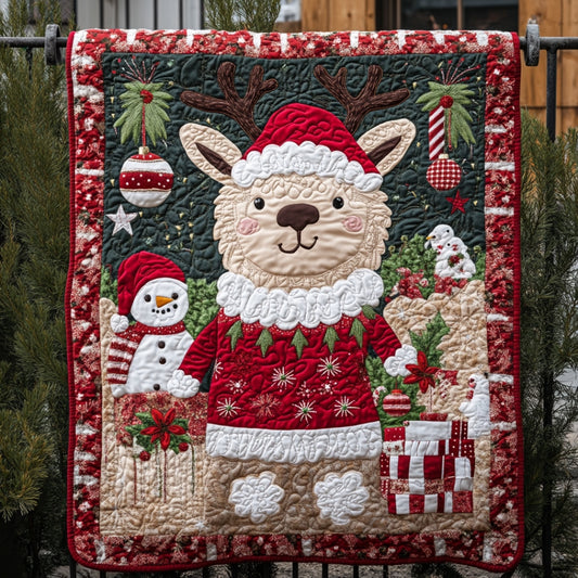 Santa Alpaca WU2612070CL Quilt