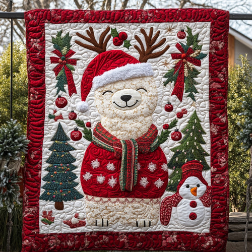 Santa Alpaca WU2612111CL Quilt