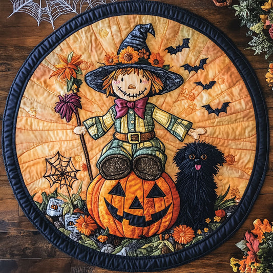 Scarecrow Glow Friends WN0508035CL Quilted Round Mat